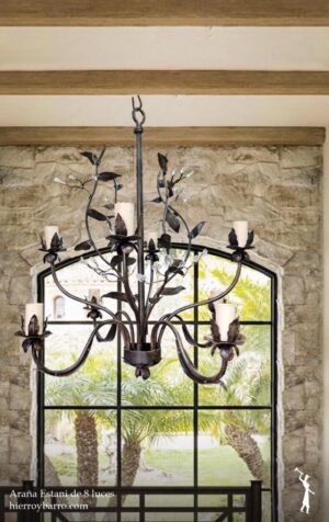 Arañas de hierro. Iluminación para interiores. Lamparas colgantes. Lámparas de hierro en Argentina. Lamparas de techo.