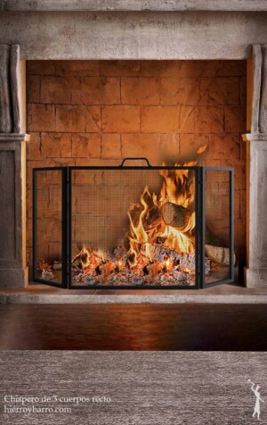 Accesorios de hierro para chimeneas. Chisperos, juegos de herramientas, lamparas de hierro, decoracion del hogar