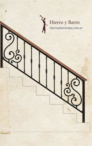 Rejas de hierro en Argentina. Barandas para escalera. Rejas en Argentina.
