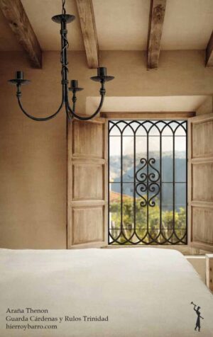 Araña de hierro forjado, lamparas de hierro, decoracion, iluminacion