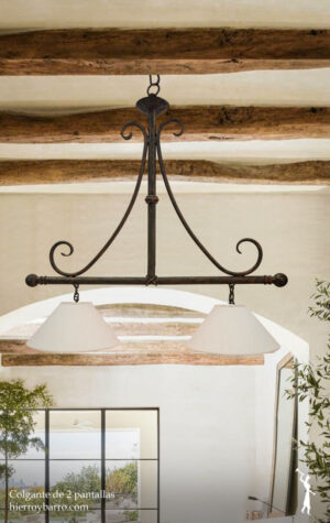 Araña de hierro forjado, lamparas de hierro, decoracion, iluminacion